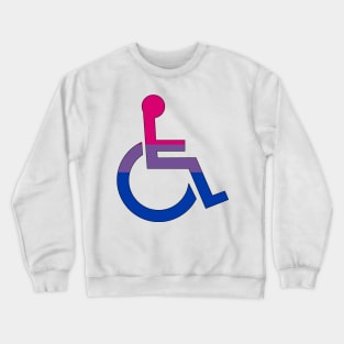 Disabled Bisexual Pride Crewneck Sweatshirt